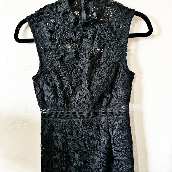 BARDOT Black Paris Lace Appliqué Cocktail Dress‎ Romantic Sz XS - Picture 7 of 11